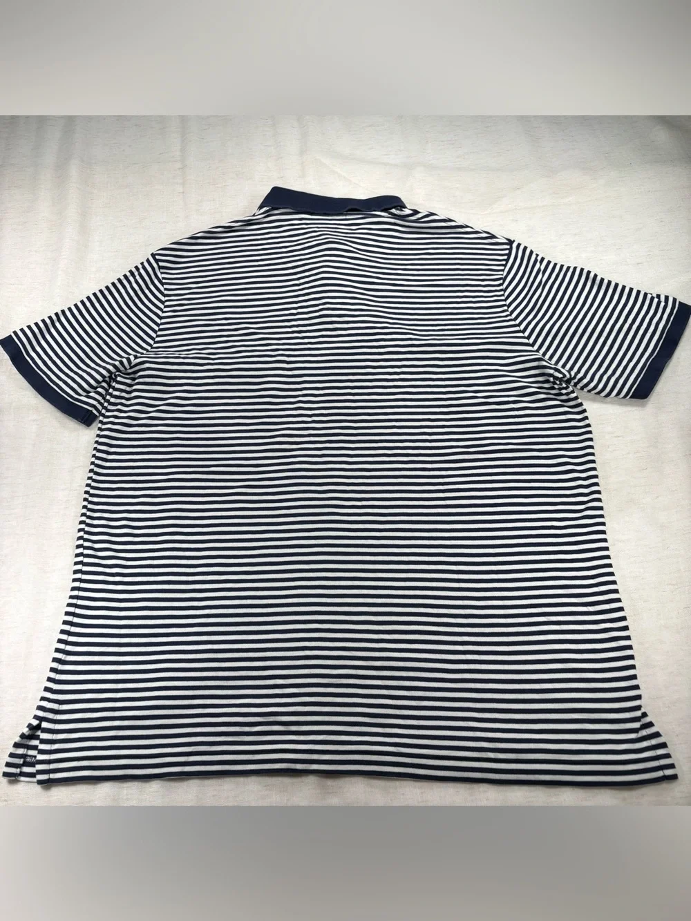 Polo by Ralph Lauren Navy & White Striped Short-Sleeve Polo
